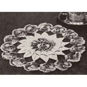 Vintage Crochet PATTERN to make   Pansy Doily Hot Pad Centerpiece. NOT 