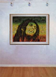 Bob Marley Mosaic Collage of marijuana Reggae Photos  