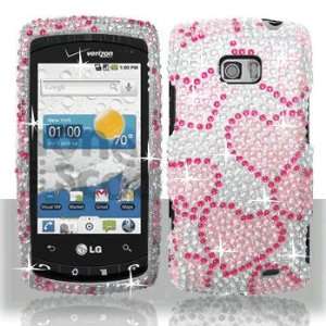  Premium   LG VS740/Ally Full Diamond Raining Heart Cover 