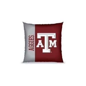  Texas A&M Aggies 27X27 Vertical Stitch Pillow   College 