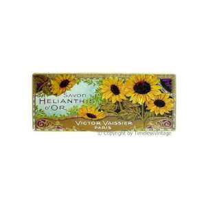  French Metal Tin Kitchen Sunflower Wall Sign / Plaque 