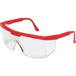   Safety Glasses   Excalibur   Red Frame   Clear Lens