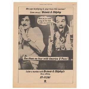  1974 Brewer & Shipley Tour Album Promo Photo Print Ad 