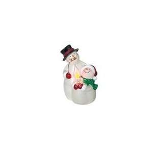  6 Snowman Roasting Marshmallows Flicker Christmas Night 