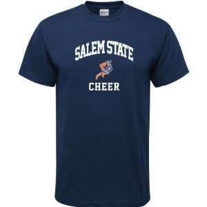 Salem State Vikings Navy Cheer Arch T Shirt  Sports 