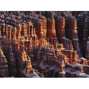  Rock Formations at Bryce Canyon with a Light Dusting of 