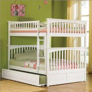   Atlantic Furniture Columbia Style Full Over Full Bunk Bed in White