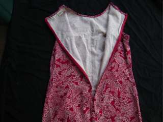New Eddie Bauer Red/White Sleeveless Summer Dress Sz M