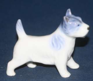 Vintage Occupied Japan Pale Blue & White Scotty Dog Figurine 50s fine 