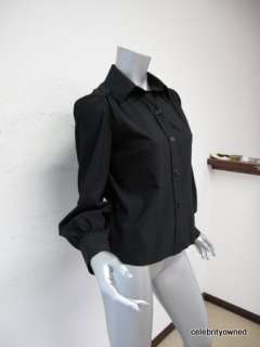 DKNY Black Long Sleeve Button Down Blouse 2  