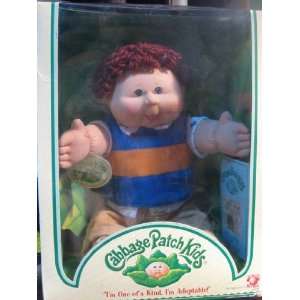  Cabbage Patch Kids Classics Caucasian Doll   Boy/ Red Yarn 