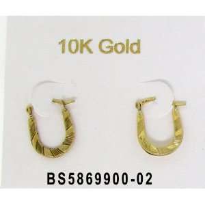 10k Yellow Gold High Shine Finish With Beautiful Twisted Rope Design 