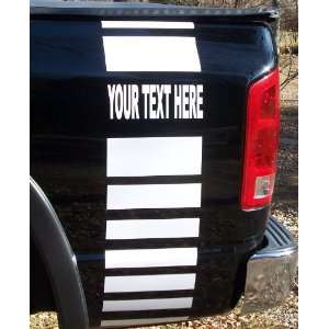  YOUR TEXT Truck Fadeout Rear Quarter Stripes Graphic 