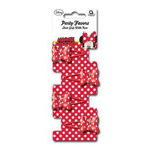 Minnie Mouse Red Polka Dot Party Favours   Hair Clips x 4  