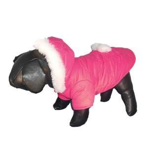  Fluffy Quilt Parka Pet Dog Coat with Hood   Size Double 