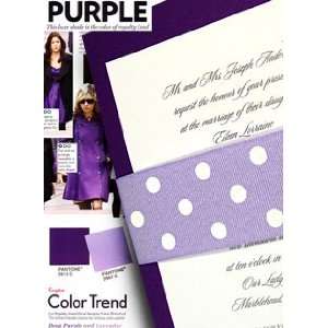 com Wedding Invitations Kit Eggplant Purple with Lavender Polka Dot 