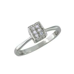  Forin   size 11.50 14K White Gold Square Style Ring 