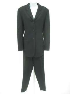 ANTONIO FUSCO Black Wool Jacket Blazer Pants Suit Sz L  