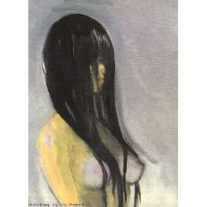   Artwork from Artist Harry Weisburd   9 Inches x 12 Inches   BLACK HAIR