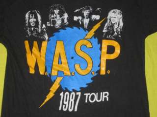 UBER RARE SLAYER / WASP 1987 VTG TOUR T SHIRT W.A.S.P CONCERT THRASH 