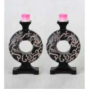 Pc Swirl Style Candle Holders 