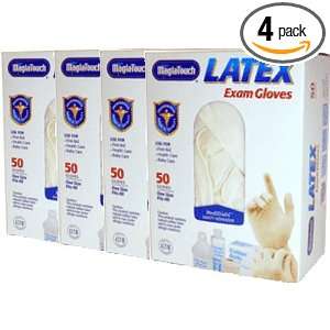 Magla Disposable Exam / First Aid Latex Gloves, 50 Count Boxes (Pack 