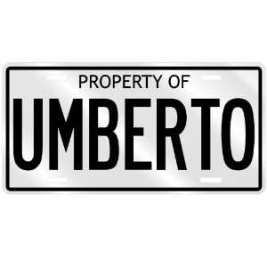  NEW  PROPERTY OF UMBERTO  LICENSE PLATE SIGN NAME