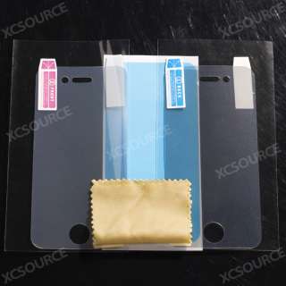 3X Front & Back Full Mirror Screen Protector Cover for iPhone 4S 4G 4 