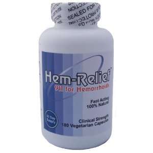  Hem Relief for Hemorrhoids (Clinical Strength 180 Capsules 