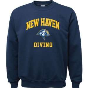  New Haven Chargers Navy Youth Diving Arch Crewneck 