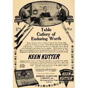  1912 Ad Keen Kutter Table Cutlery Simmons Hardware 