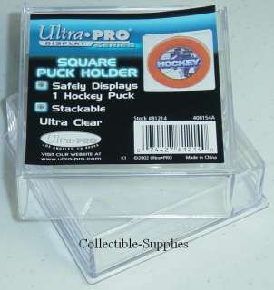 12 NEW ULTRA PRO HOCKEY PUCK CUBE DISPLAY CASE HOLDERS  