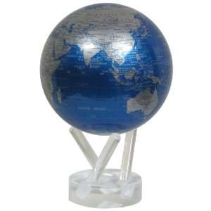  4.5 Cobalt Blue and Silver MOVA Globe with base