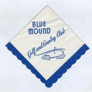  Blue Mound Golf Country Club Cocktail Napkin Wauwatosa 