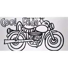 Paint a Doodle Canvas Art Kit   Motorcycle   12 X 24  