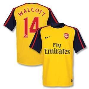 08 09 Arsenal Away Jersey + Walcott 14 