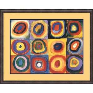  Farbstudie Quadrate by Wassily Kandinsky   Framed 