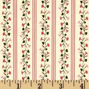  44 Wide Marie Webster Collection Floral Stripes Pink 