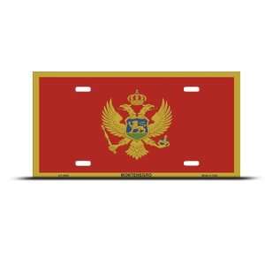 Montenegro Yugoslavia Crna Gora Flag License Plate Wall Sign Tag