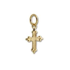  Vermeil Small Cross Charm Arts, Crafts & Sewing