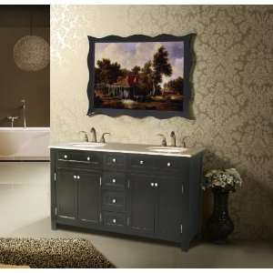  72 Double Sink Vanity with Baltic Brown Marble Top