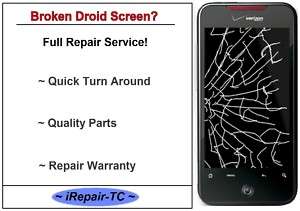Verizon DROID Incredible Broken Glass Screen Repair  