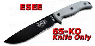 ESEE Model 6 Serrated KNIFE ONLY Micarta Handle 6S KO  