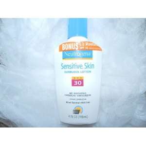   Sensitive Skin 4 Oz. Sunblock Lotion SPF 30 + Bonus Lip Moisturizer