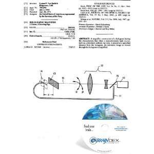  NEW Patent CD for HOLOGRAPHIC MAGNIFIER 