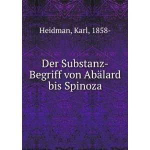  Der Substanz Begriff von AbÃ¤lard bis Spinoza Karl 