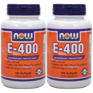  E400 Mixed Tocopherols Twin Pack 2100 Softgels by NOW 