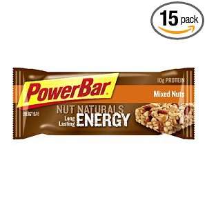Powerbar Nut Naturals, Mixed Nut, 45 Grams (Pack of 15)  