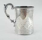 solid silver bright cut cristenting mug london 1860 william hunter