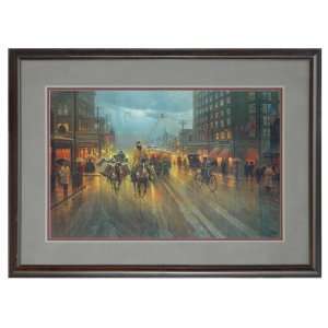  G. Harvey  Early Downtown Houston  Framed Print 